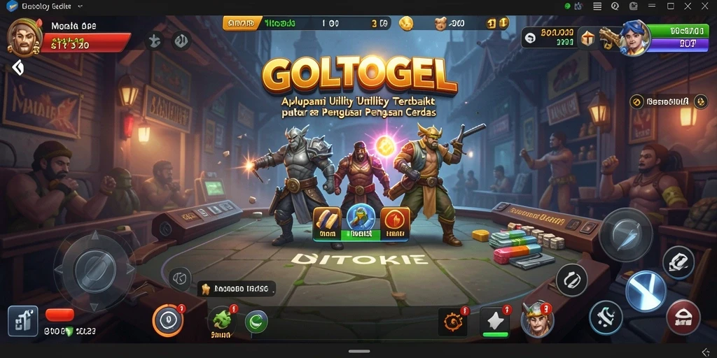 Screenshot utama GOLTOGEL menampilkan tampilan antarmuka aplikasi yang intuitif.
