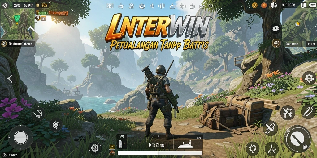 Gameplay LNTERWIN yang menampilkan petualangan seru di dunia terbuka.
