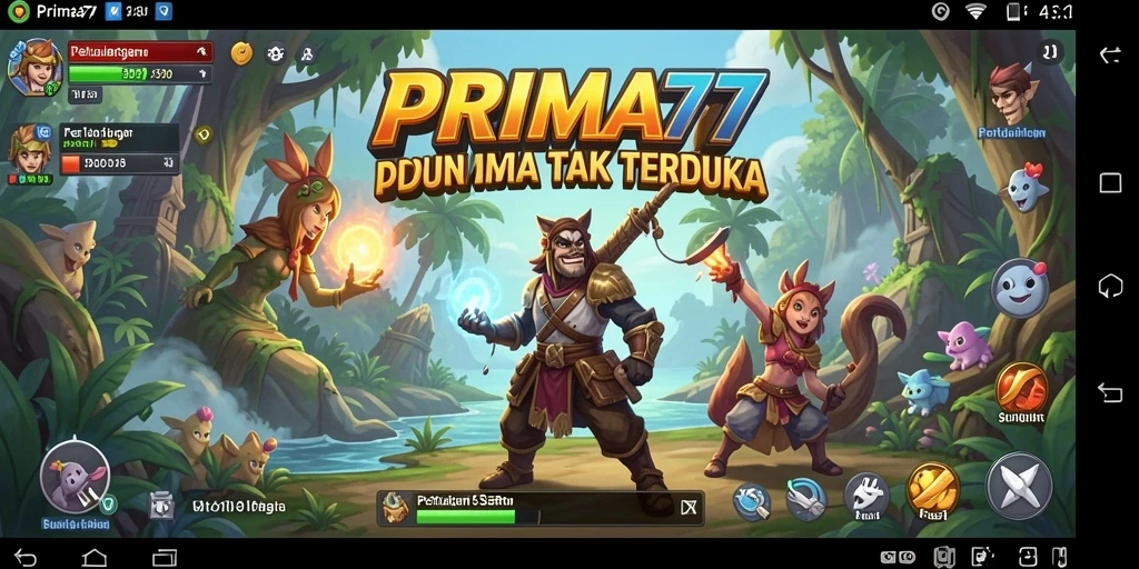Tampilan gameplay <strong>PRIMA77</strong> yang menampilkan eksplorasi dunia petualangan.