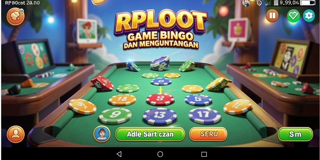 Tangkapan layar utama RPLOOT menampilkan gameplay Bingo yang menarik.