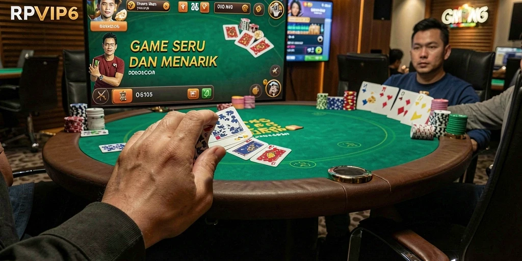 Tampilan screenshot gameplay RPVIP6 yang menampilkan aksi seru Poker.