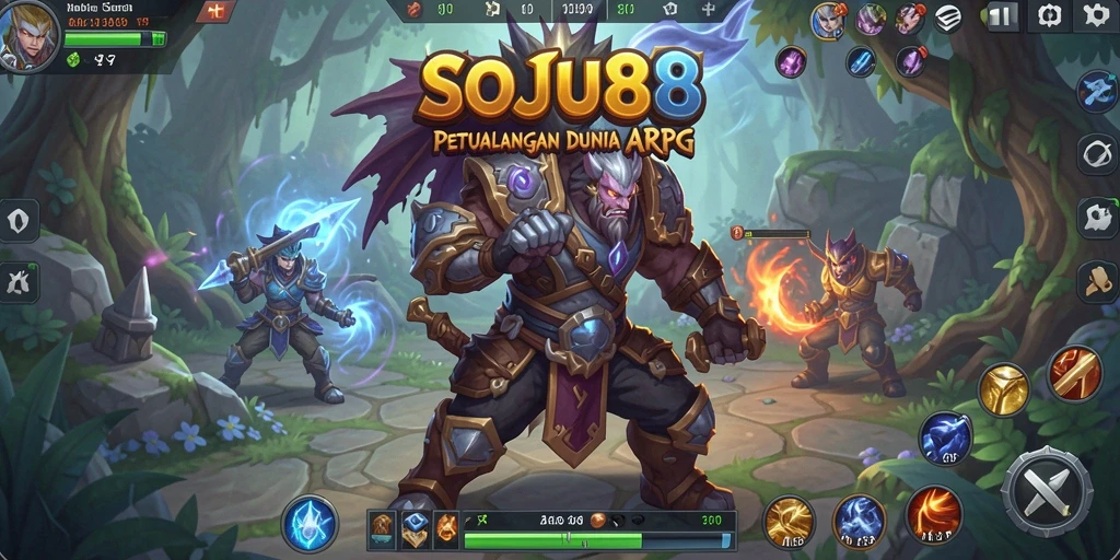 Tampilan gameplay seru dari SOJU88 dalam dunia ARPG yang menakjubkan.