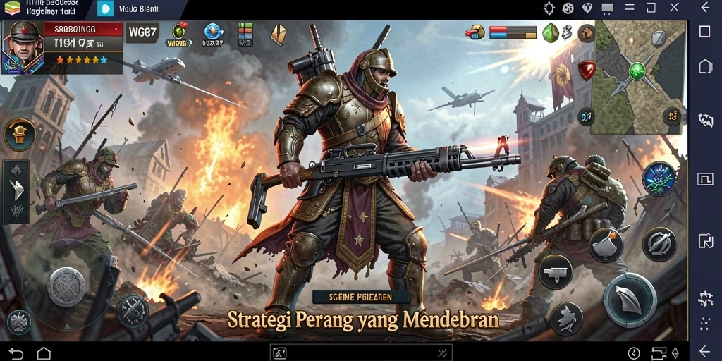 Tampilan gameplay seru dalam WG87 yang penuh strategi.